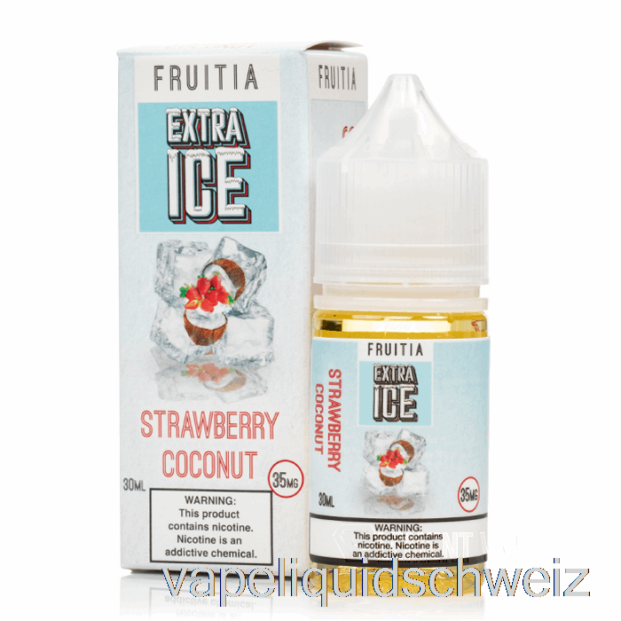 Erdbeer-Kokosnuss – Extra Eis – Fruitia-Salze – 30 Ml 50 Mg Vape Schweiz
